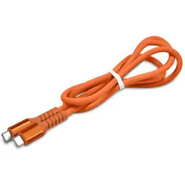 Altitude Mable Fast Charge Type-C to Type-C Charging Cable in Pouch Orange Cable